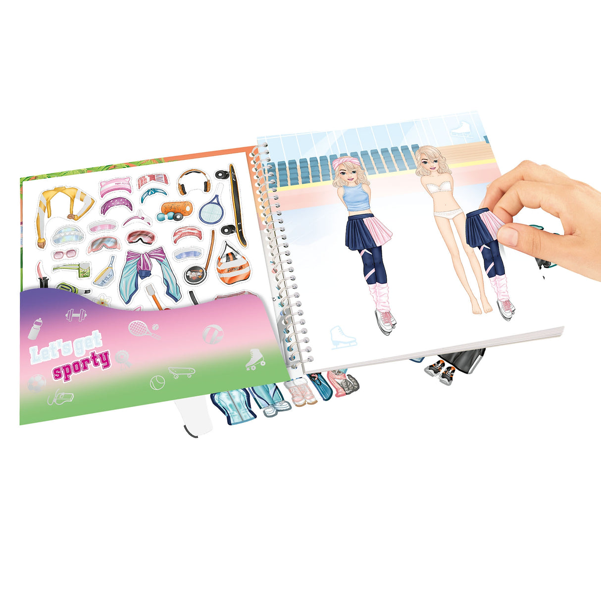 TOPModel Sticker Fashion Book Sports Edition - 11 Sticker Sheets, 24 Pages