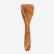 A 12 inch olive wood spatula with a smooth finish and a natural wood grain pattern.