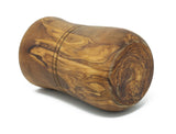 Olive Wood Utensil Holder - Round Rustic Handmade 6 Inch