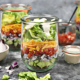Weck 745 Tulip Canning Jar 36 oz - Tall Glass for Starters and Ferments