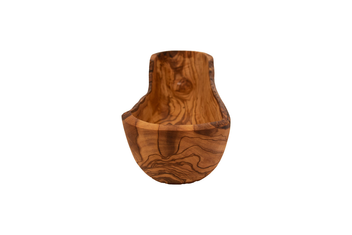 Olive Wood Bread & Baguette Basket - Rustic Handmade Dough Bowl 14 Inch
