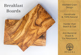 Olivewood Breakfast Kitchen Board for Charcuterie 10” x 6”