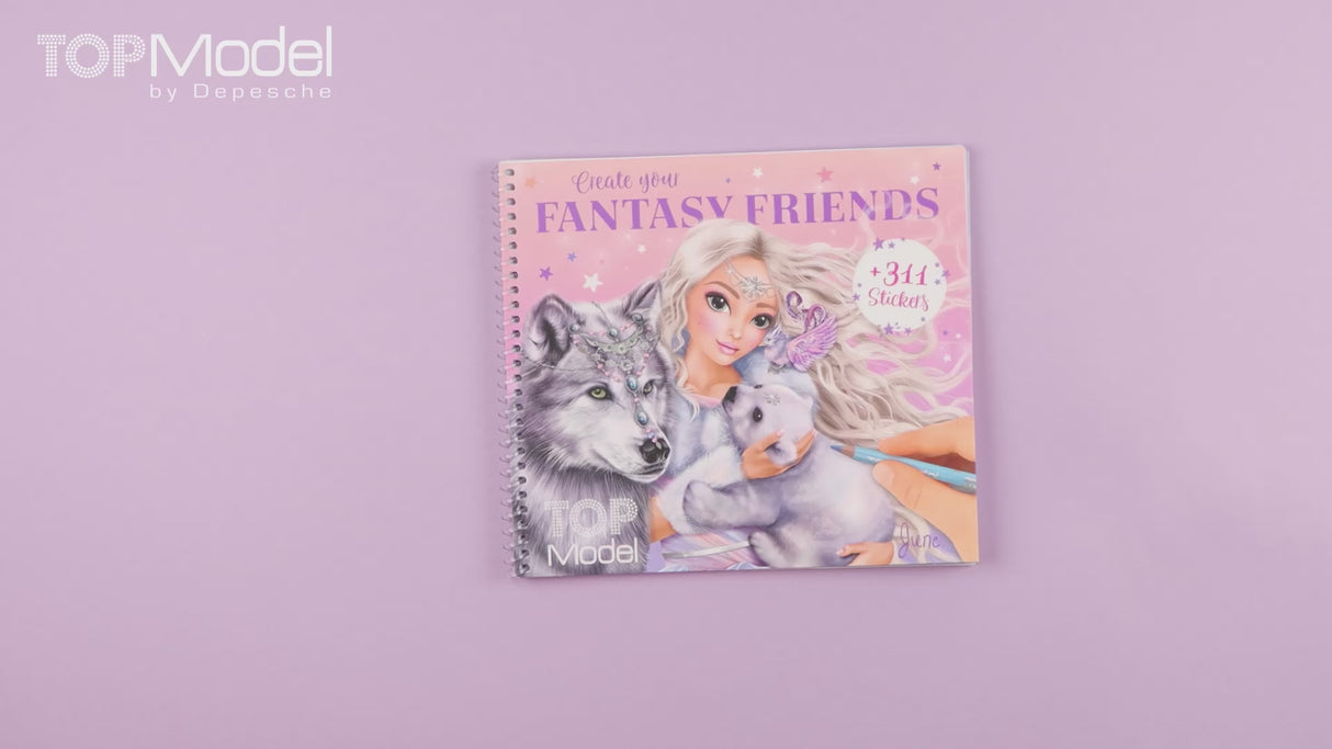 TOPModel Fantasy Friends ICEWORLD – Coloring & Sticker Book by Depesche
