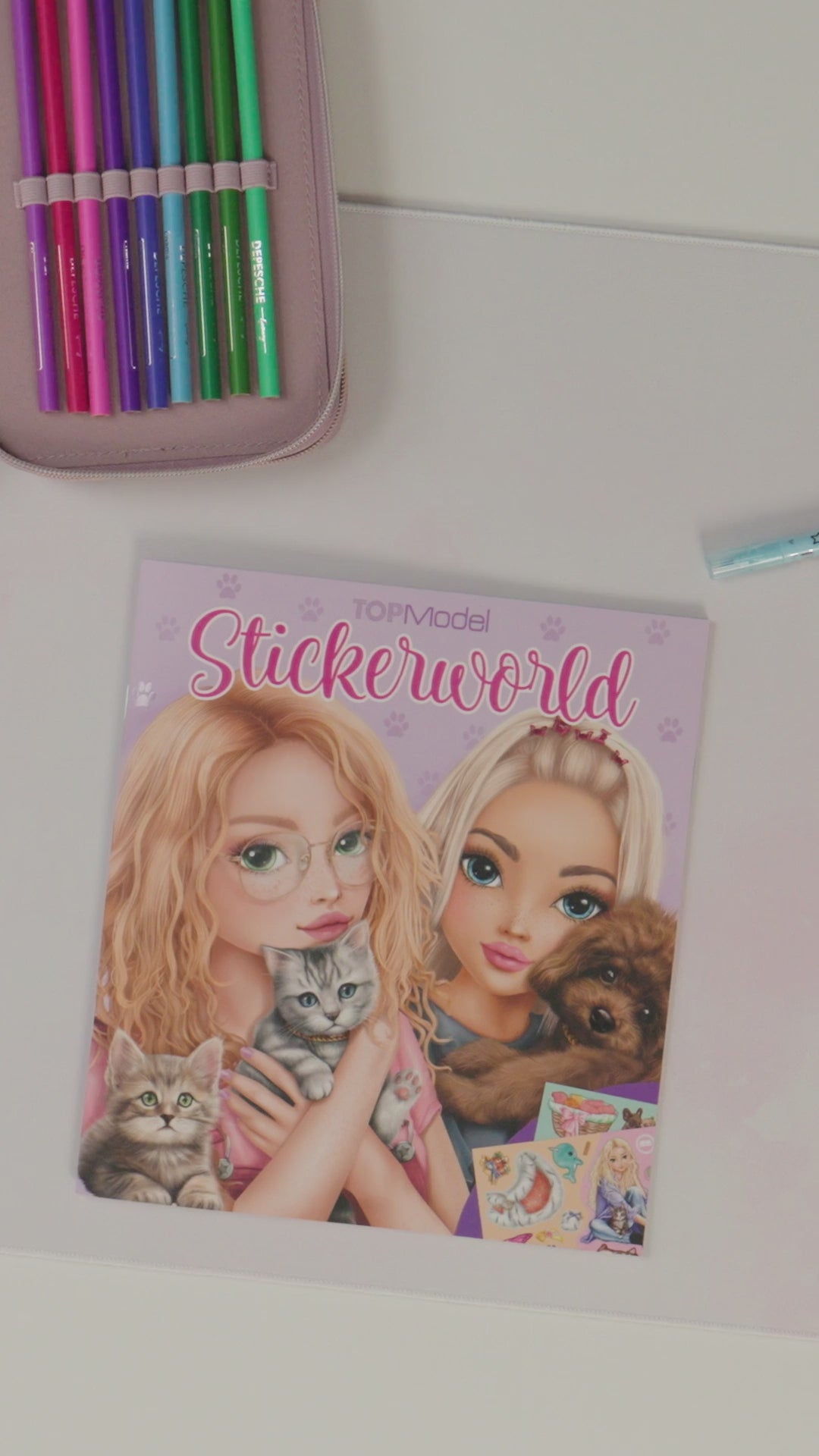 TOPModel Stickerworld Kitty and Doggy - Animal Sticker Book by Depesche