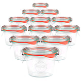 Weck 080 Mini Canning Jar 2.7 oz – Small Glass for Preserves and Desserts