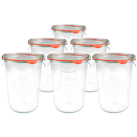 Weck 743 Canning Jar 29 oz – Large Glass for Batch Cooking and Fermentation