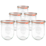 Weck 745 Tulip Canning Jar 36 oz - Tall Glass for Starters and Ferments
