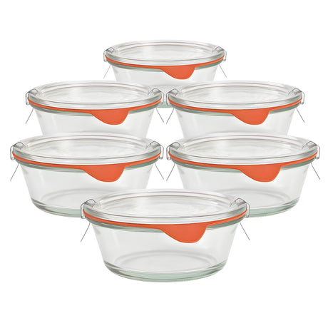 Weck 750 Gourmet Canning Bowl 10 oz – Elegant Dish for Desserts and Oven Meals