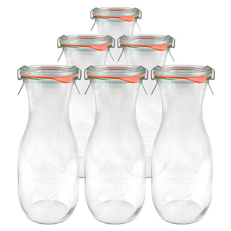 Weck 764 Juice Jar 18 oz – Elegant Glass for Infused Oils and Homemade Gifts